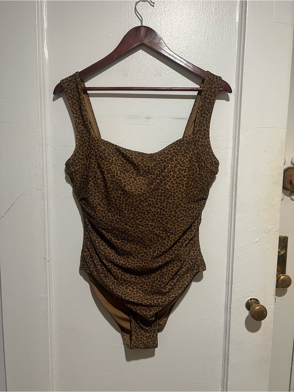J. Crew Leopard Print One-Piece Swimsuit